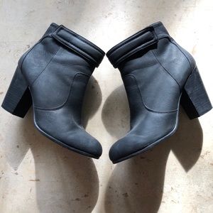 H&M Charcoal Heeled Ankle Boots